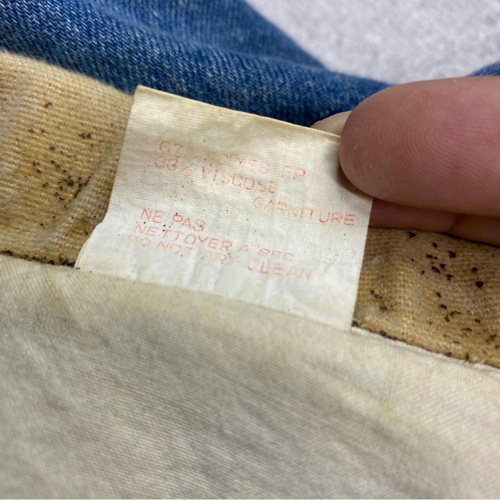 Vintage 80s Blue Jean Oversized Denim Jacket M Dadcore Streetwear Festival Retro - Picture 4 of 15